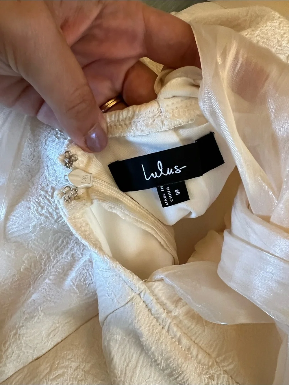 Lulu's Strapless Ivory Jacquard Mini Dress with Shorts - Picture 8 of 11